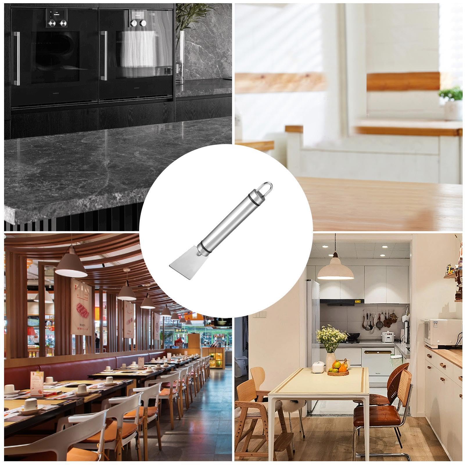 Nevalerra Edelstahl Reinigungsspatel - Multifunktionaler Schaber Für Küche & Grill