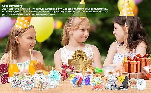 Miniatura 9 de Botella de vidrio con botellas de poción de corcho, 10 unidadesjuego, jarrón de brote, tarros de hechizos pequeños, formas surtidas, tarros de