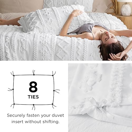 Miniatura 18 de Bedsure Funda de edredón bohemia, tamaño Queen, suave y cómoda, diseño elegante, ropa de cama bohemia para decoración, lavable a máquina, para todas