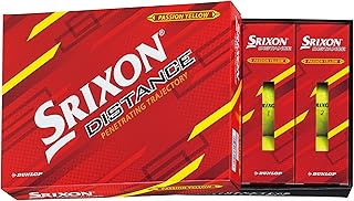 DUNLOP(ダンロップ) ゴルフボール SRIXON DISTANCE9 2022年モデル 1ダース(12個入り) ホワイト/パッションイエロー