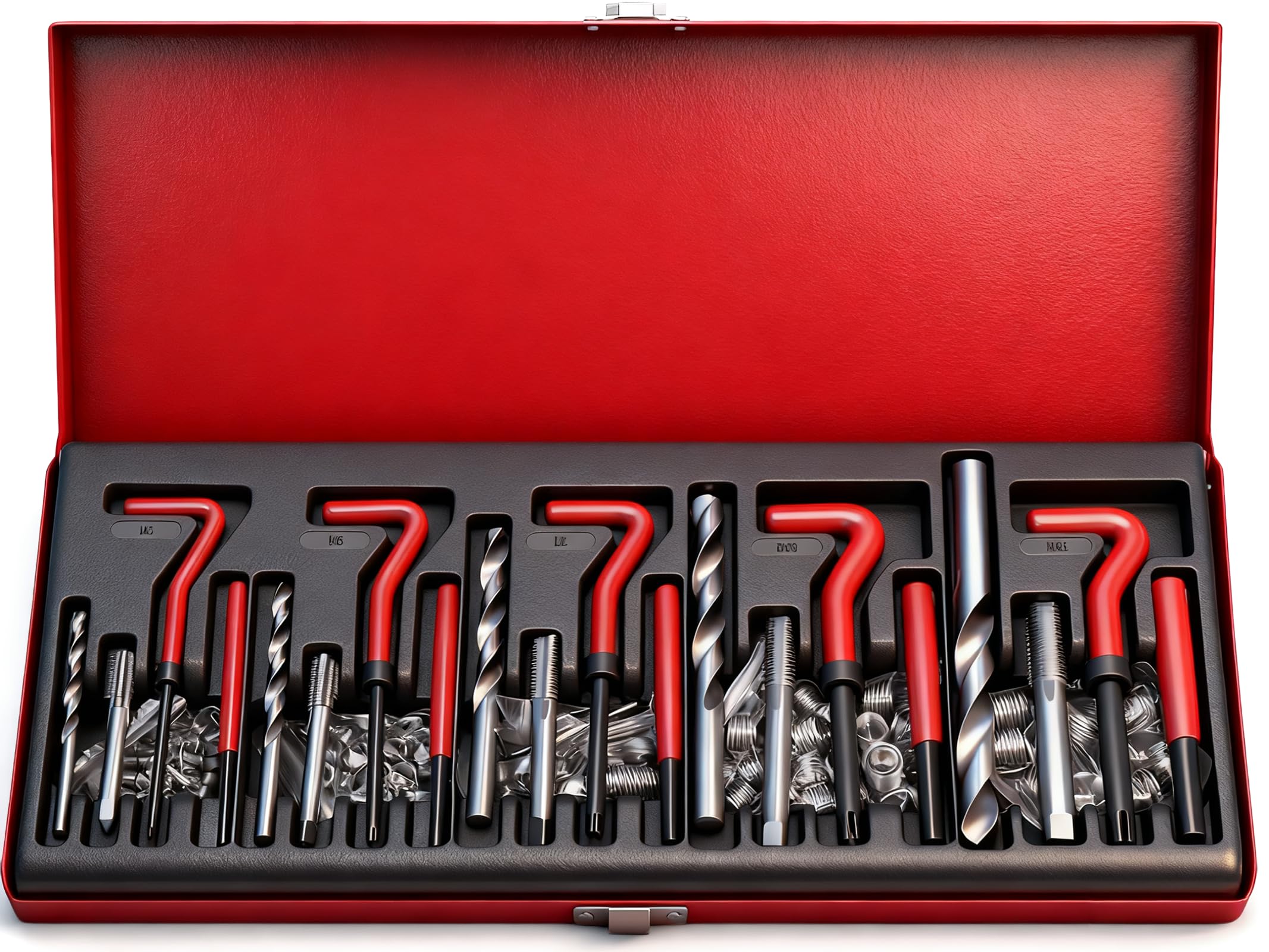SEDY 131Pc Thread Repair Kit, HSS Drill Helicoil Repair Kit Metric M5 M6 M8 M10 M12