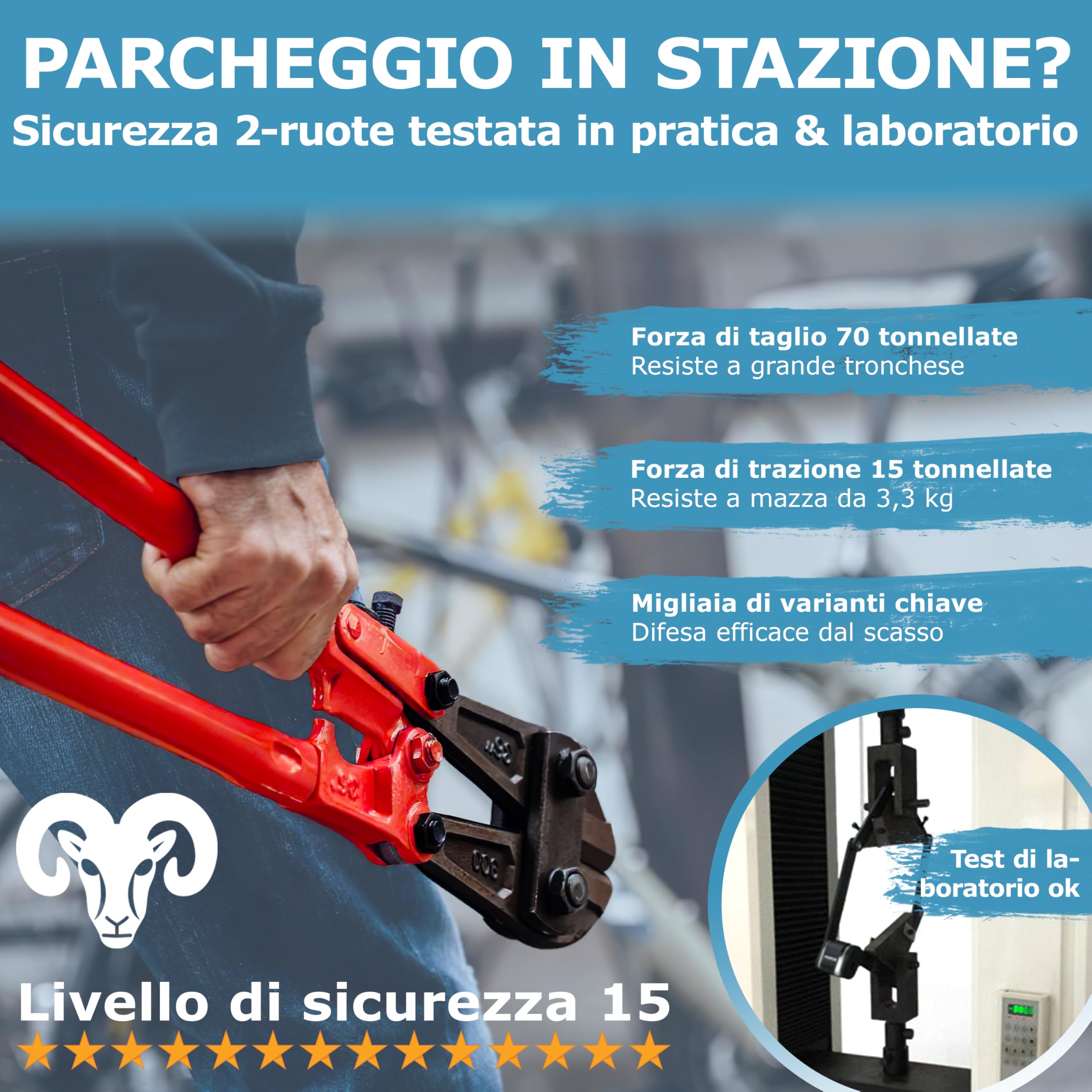 WIDDER Antifurto pieghevole bici estremamente sicuro, acciaio titanio, 99cm | Antifurto alta sicurezza, Acciaio titanio livello 15 | chiave [3x] & supporto | Lucchetto a maglie per E‑bike, scooter & bici