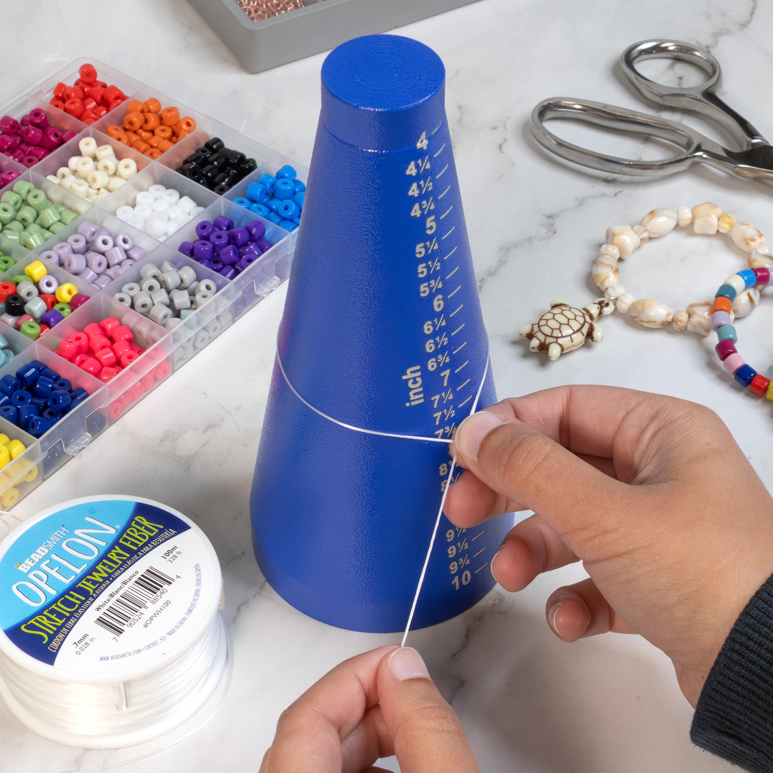 The Beadsmith Misuratore per braccialetti, strumento di misurazione per la