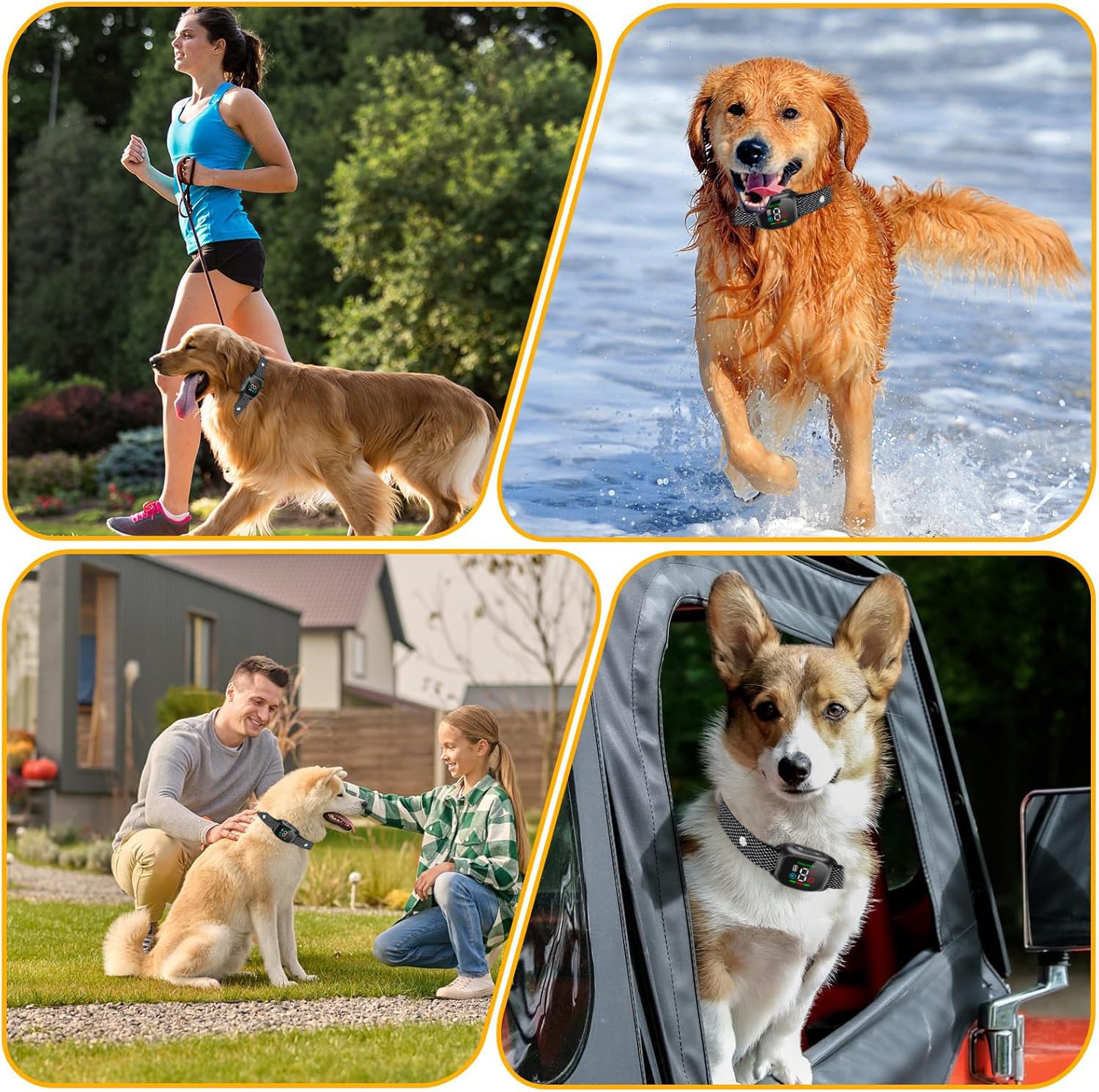 Collier Anti-Aboiement Chien Rechargeable, Collier Anti Aboiement Chien Automatique avec 4 Modes, 8 Niveaux de Sensibilité, Détection Intelligente & Sécurité, Étanche IP67 pour Petit et Gros Chien
