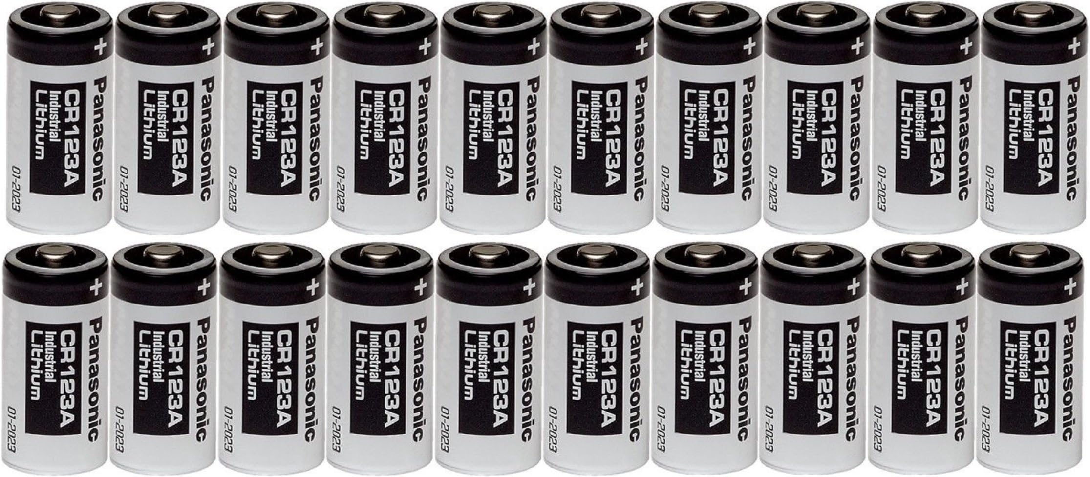 Panasonic 20 CR123A 123A Industrial 3V Lithium Batteries