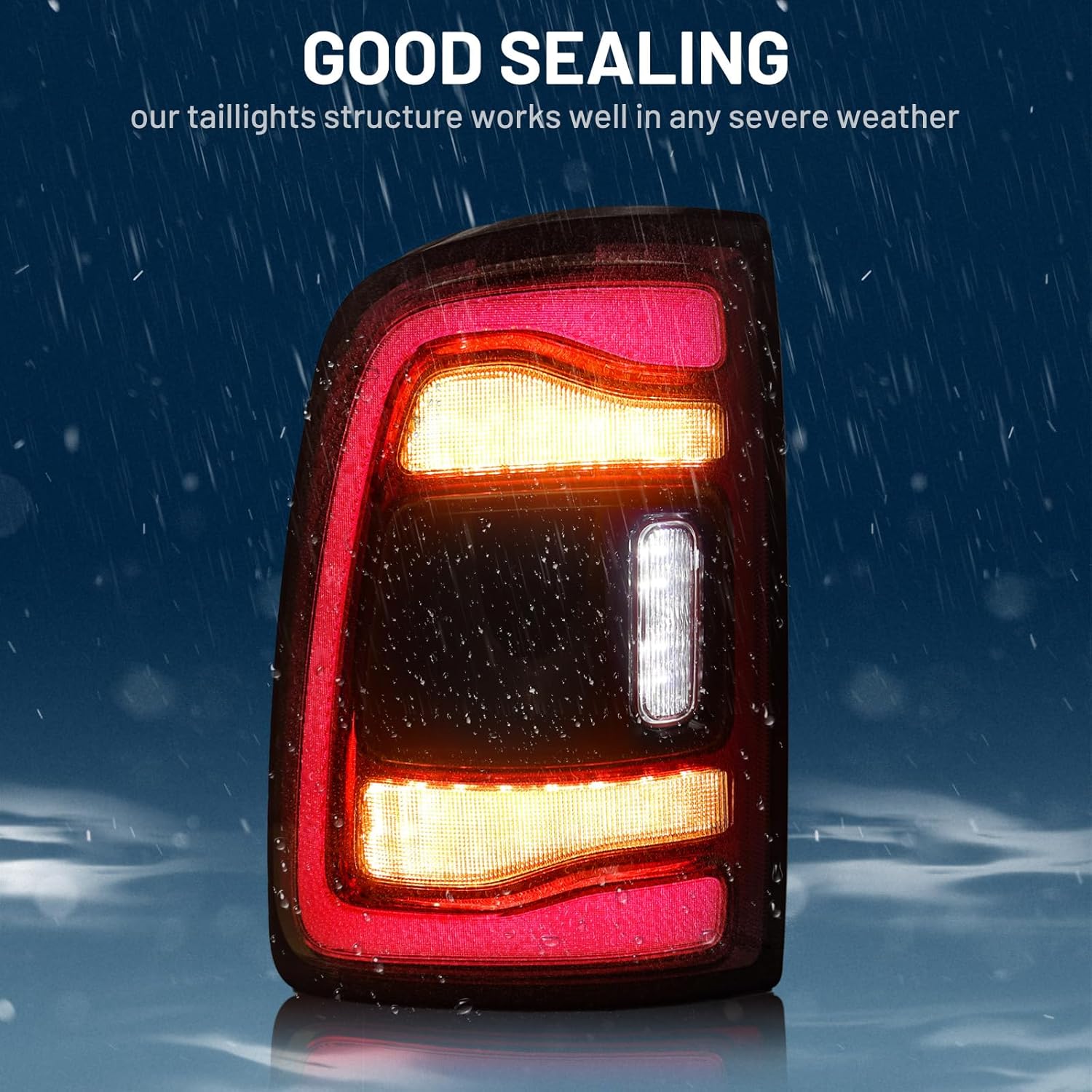 LED Tail Light Assembly For Dodge Ram 2500 3500 w/Blind Spot (Module NOT Included) 2019 2020 2021 2022 2023 2024 Left Driver Side Black Bezel Rear Lamp 68361723AH CH2800224