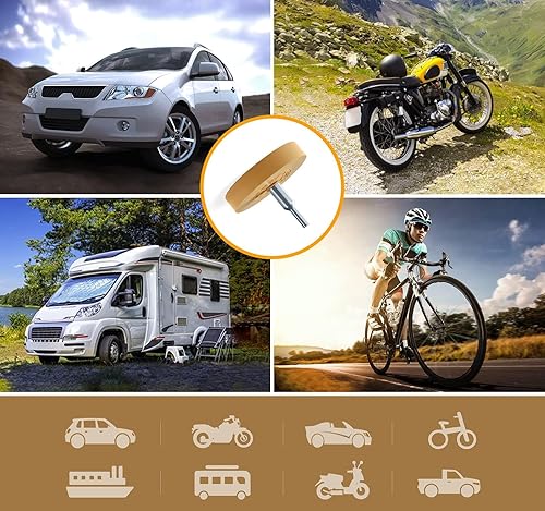 Miniatura 8 de Paquete de 4 unidades de goma para quitar calcomanías, rueda de goma para taladro, elimina rayas de automóvil, cintas de vinilo y gráficos, kit de