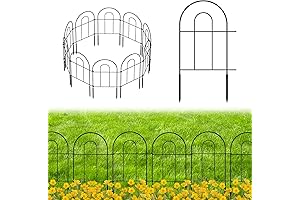 MOOACE No Dig Garden Glass Fence - Aesthetic Glass Fence Border
