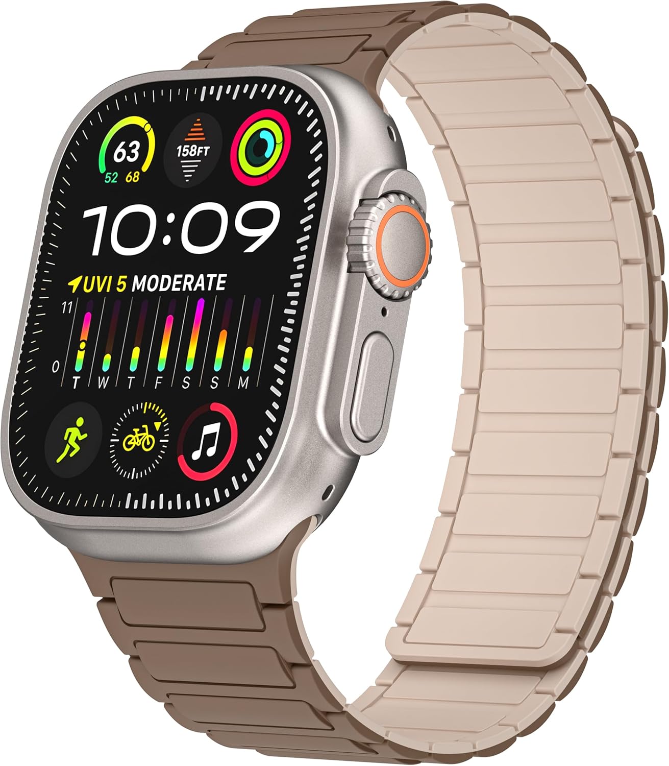 Magnetic watchband Compatible with Apple Watch Ultra 3/2/1 Band 49mm 46mm 45mm 44mm 42mm 41mm 40mm 38mm sport Silicone Replacement Wristband Strong Magnet link for iWatch SE 3/2/1 & Series 11 10 9 8 7 6 5 4 3 2 1