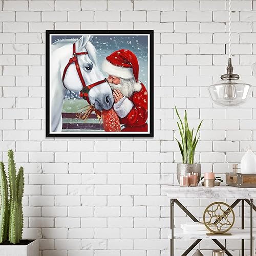 Miniatura 9 de Wergund - Kits de pintura de diamantes de Papá Noel, kits de pintura de diamantes para adultos y niños, bordado de diamantes de imitación de