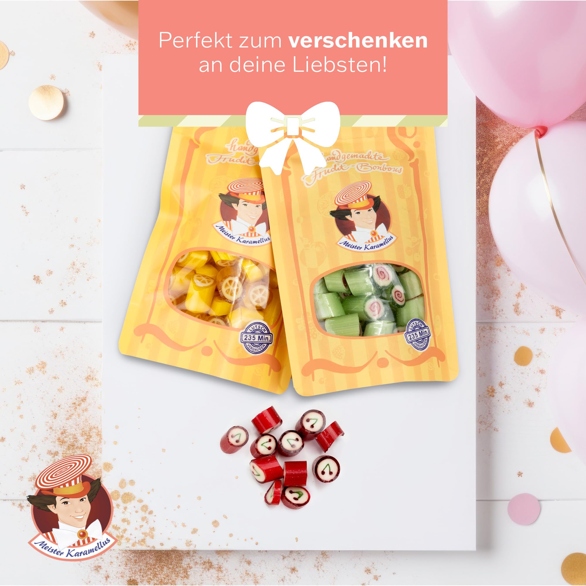 Original Meister Karamellus Lakritz BonBons (9 x 80g Tüte) Kräuterbonbons 100% Handarbeit aus deutscher Manufaktur, Lutschbonbon frei von Geschmacksverstärkern - Ideal für Kinder & Erwachsene