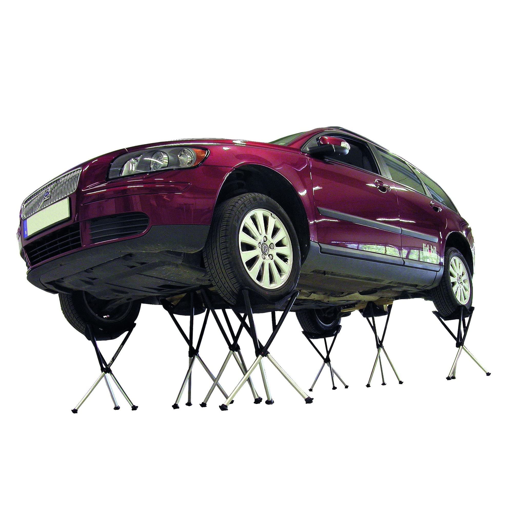 Walkstool - Modèle Comfort - Noir et Gris - Tabouret Pliant 3 Pieds en Aluminium - Hauteur d'Assise 45 cm - Tabouret Pliable - Charge maximale 200 kg - Fabriqué en Suède