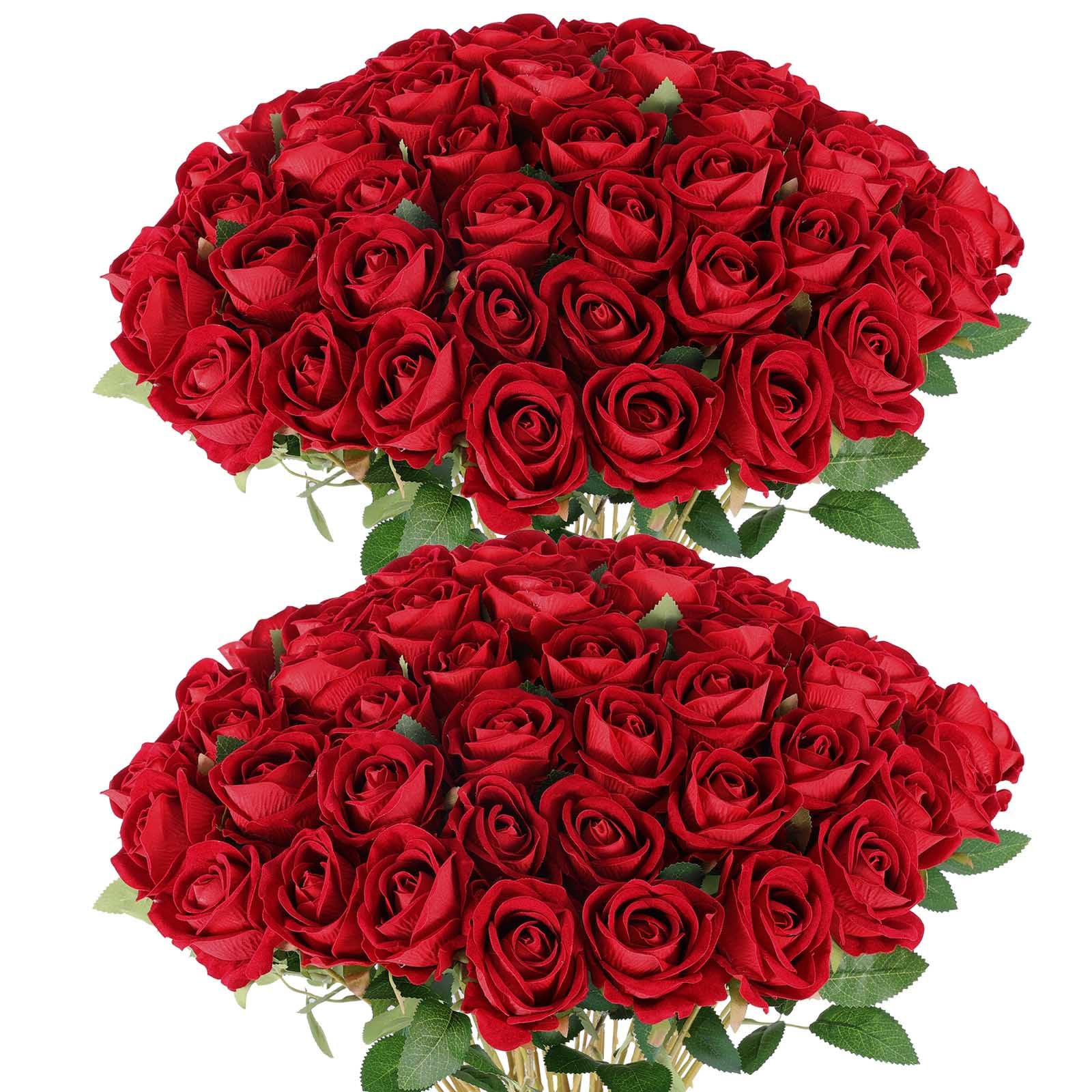 Hananona 50 Burgundy Roses
