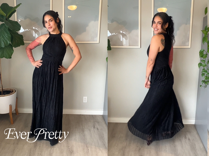 Amazon.com: Ever-Pretty Women's Elegant Halter Formal Dresses Evening Gowns  Pleated Glitter Floor Length Wedding Guest Dress Burgundy US4 : Clothing,  Shoes & Jewelry