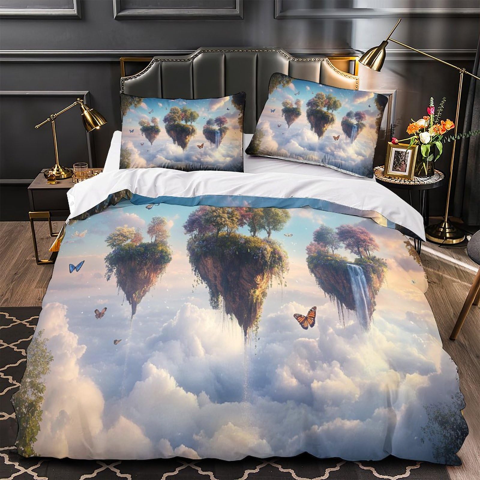 Housse de couette microfibre de qualité supérieure décor fantastique 220x240
