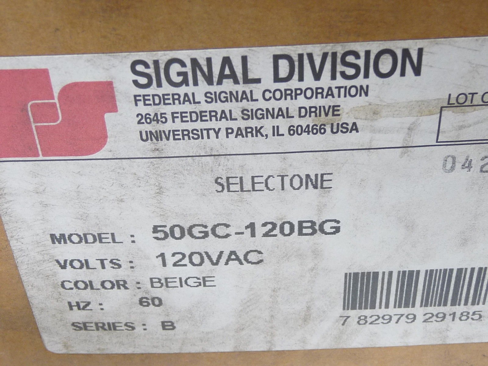 Signaling Device, 120VAC, 0.04 AC, White