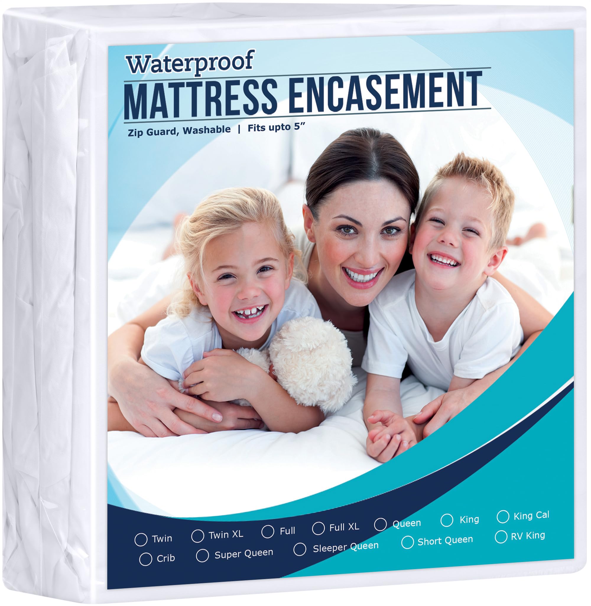 Utopia Bedding Zippered Mattress Encasement Sleeper Sofa Queen, 100% Waterproof Bed Bug and Dust Mite Proof Mattress Protector, Absorbent Six-Sided Mattress Cover