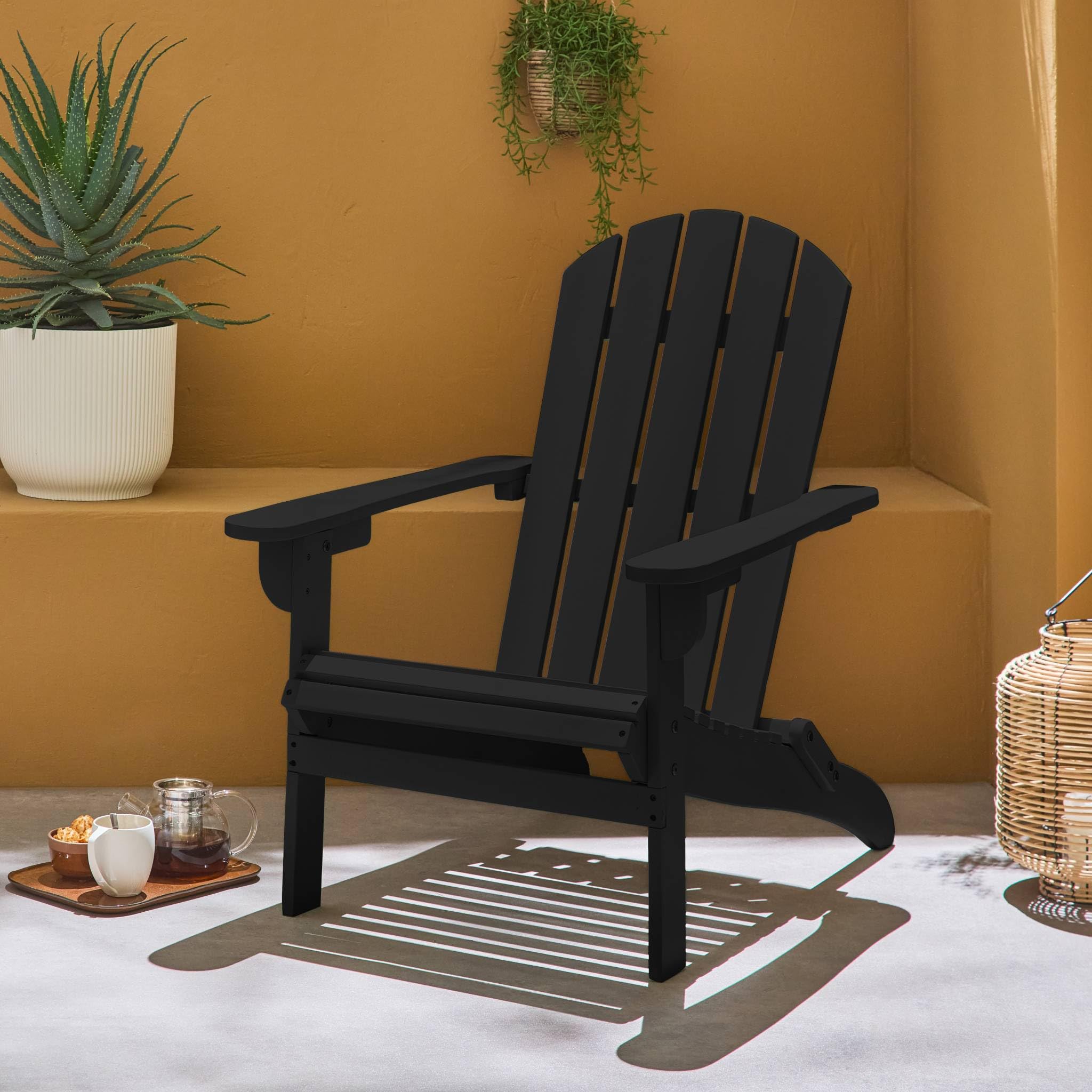Fauteuil Jardin Bois Adirondack Alice's Garden - Eucalyptus FSC Pliable Style Rétro
