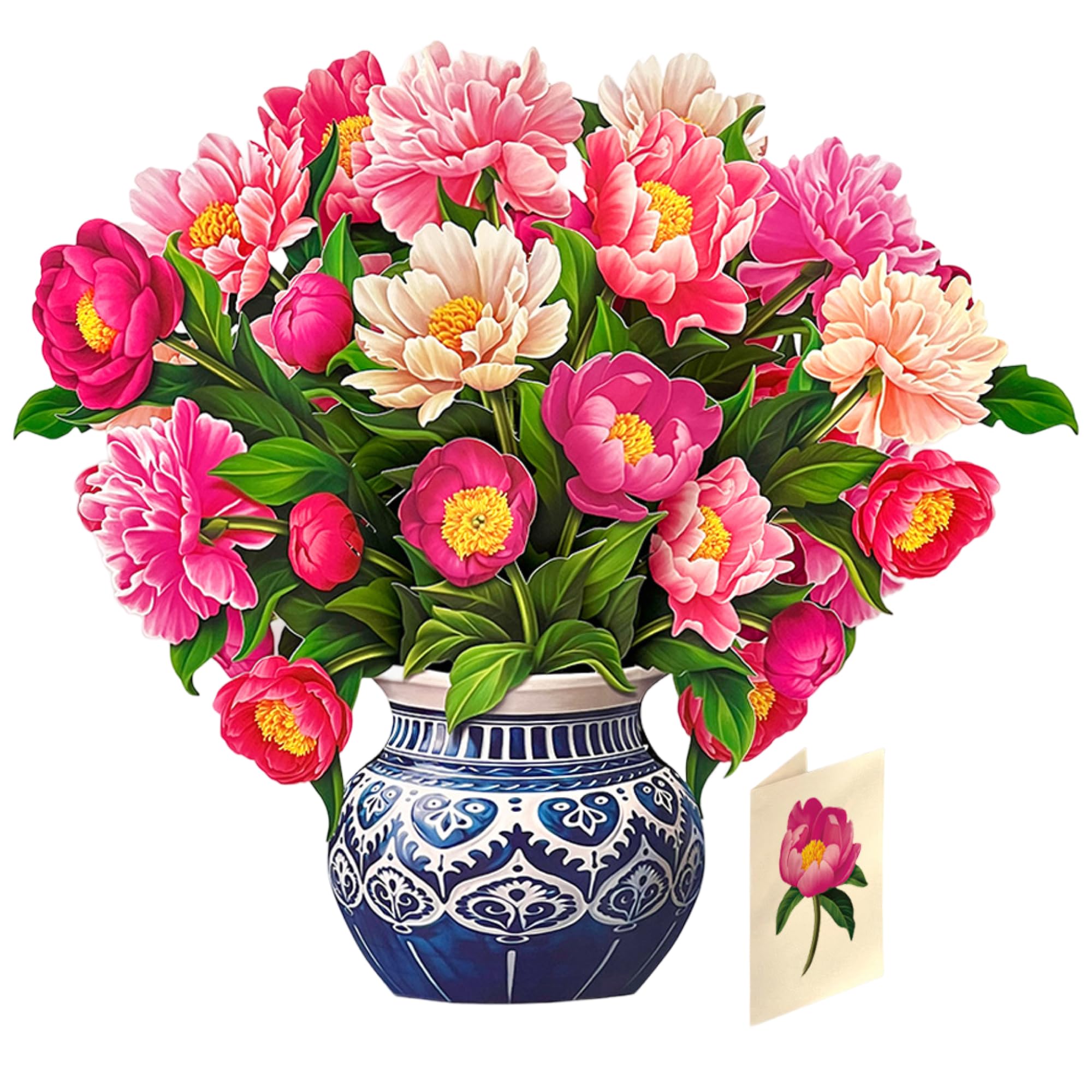 Freshcut Paper Grande Peony Paradise 3D Pop Up Card (19" x 24") | USA Imported Art Bouquets - main product image