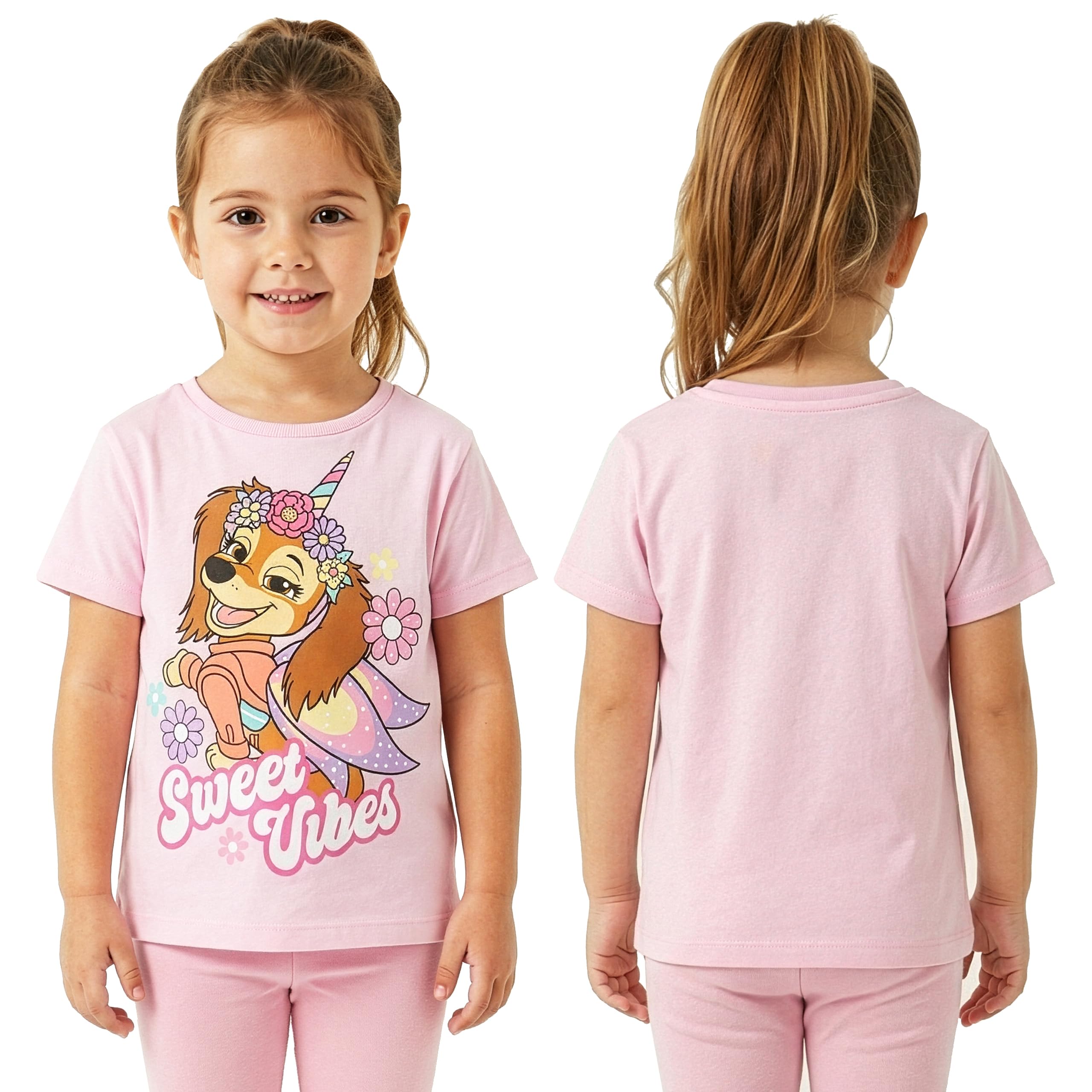 Paw Patrol Tshirt Bambino Confezione da 3, T Shirt Ragazza Skye Y Liberty, Magliette Bambina