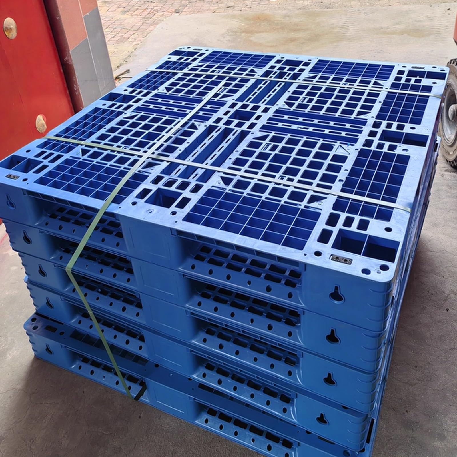 Wytrzymała paleta z tworzywa sztucznego, paleta do wieżowych wózków widłowych o dużej gęstości, do przechowywania magazynów przemysłowych i transportu materiałów
