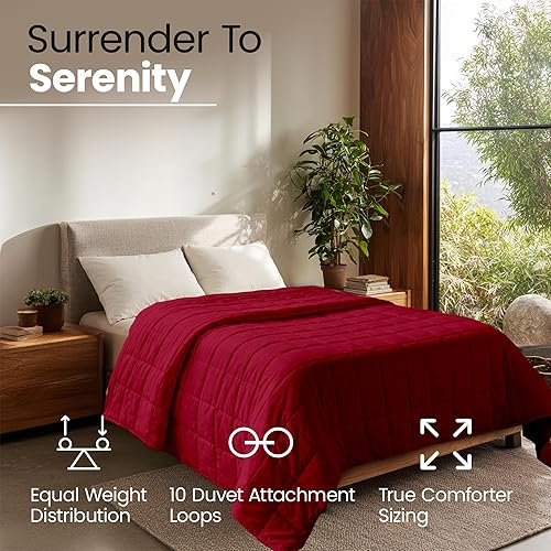 Miniatura 3 de HomeSmart - Manta con peso tamaño King, 30 libras, tela hipoalergénica suave, transpirable, se adapta a camas estándar y California King, 104 x 92