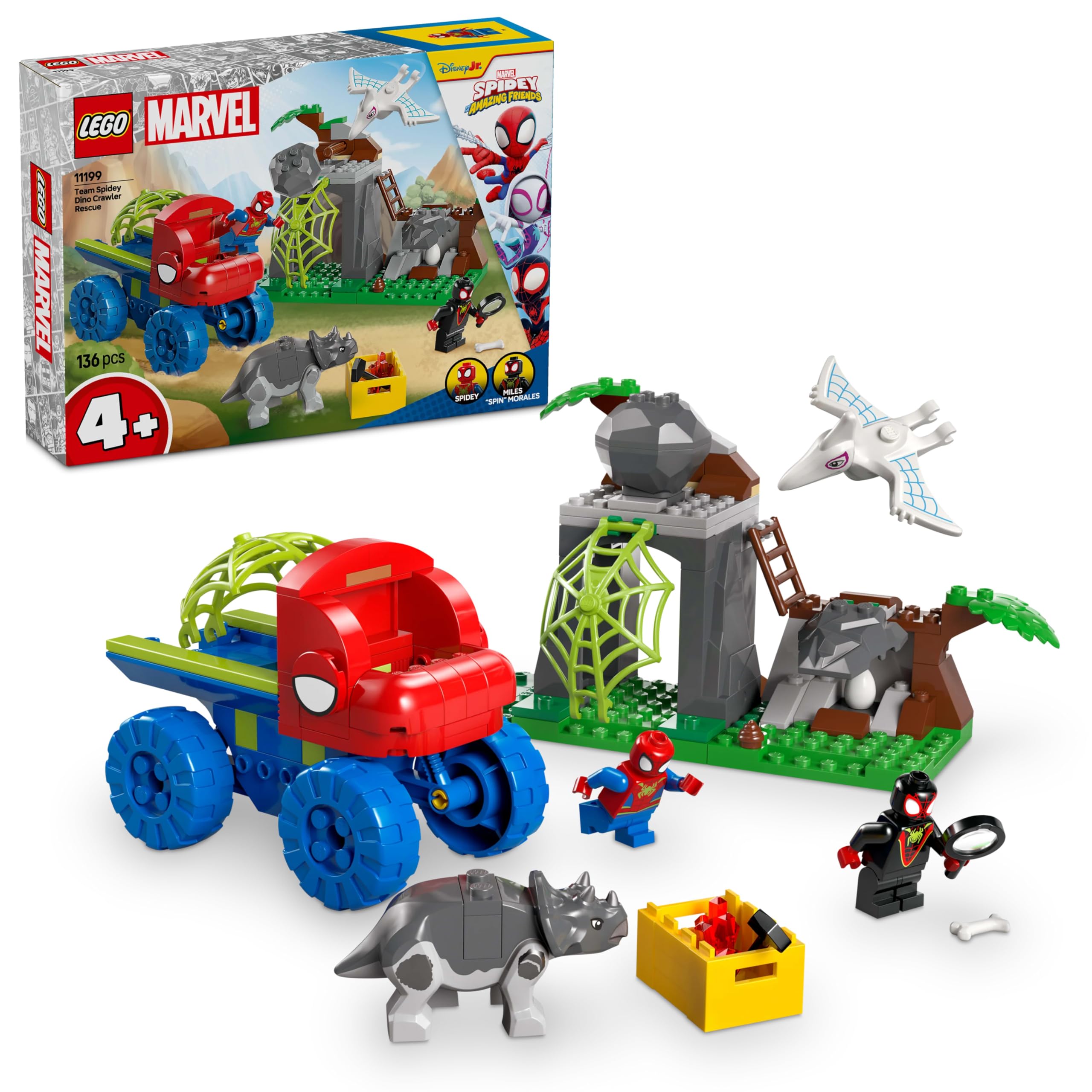 Lego 11199 Marvel Toy Spidy and Wow Friends Kyoryus Truck Rescue Toy Birthday Present Blocks Educational Boy Girls
