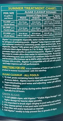 Miniatura 2 de Mcgrayel Algatec 10064Super Algaecide para algas, de 64 onzas Verde, Amarillo y Negro