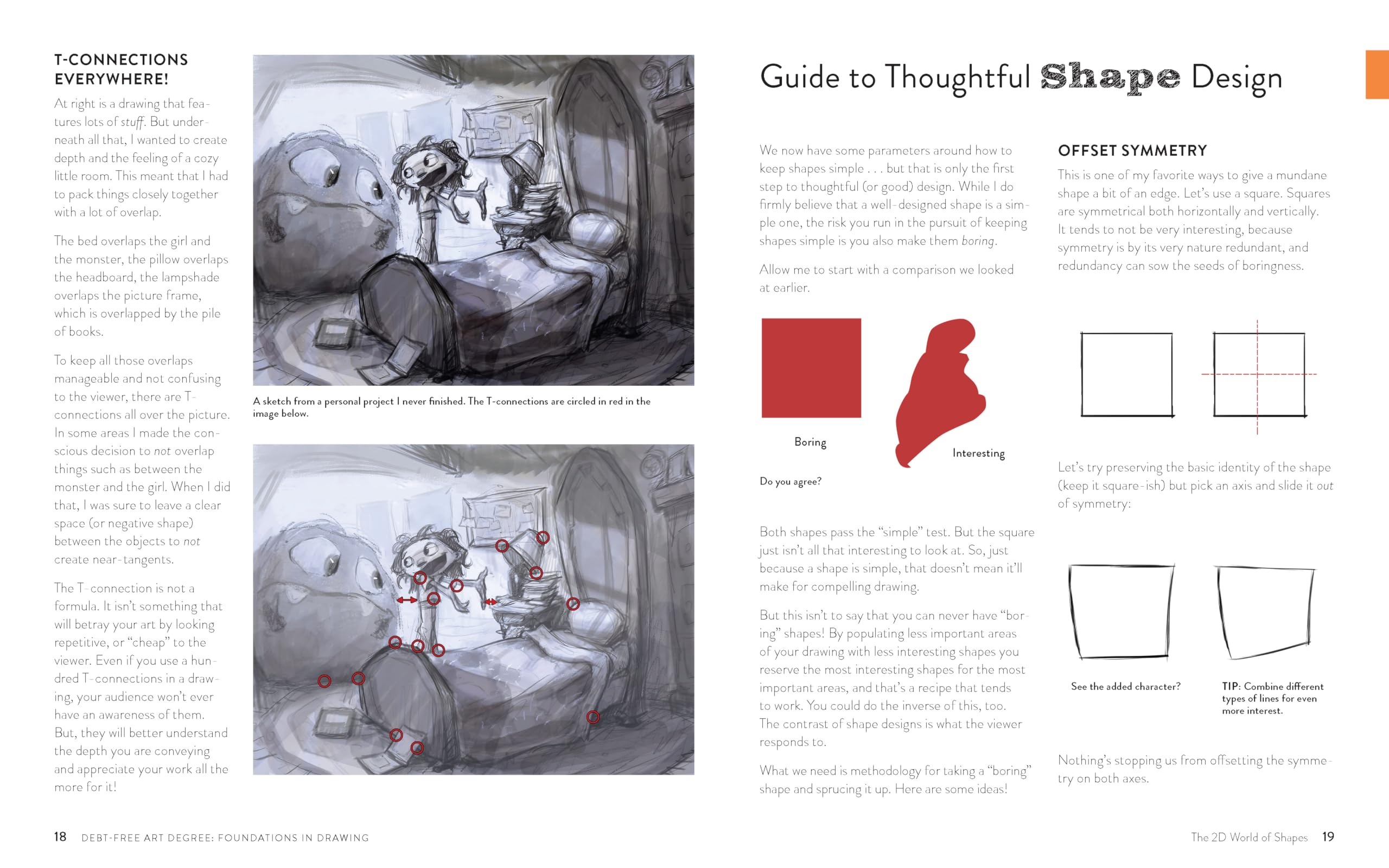 Debt-Free Art Degree: Foundations in Drawing: The Affordable Way to Learn Professional Skills - Includes QR Codes to Online Tutorials