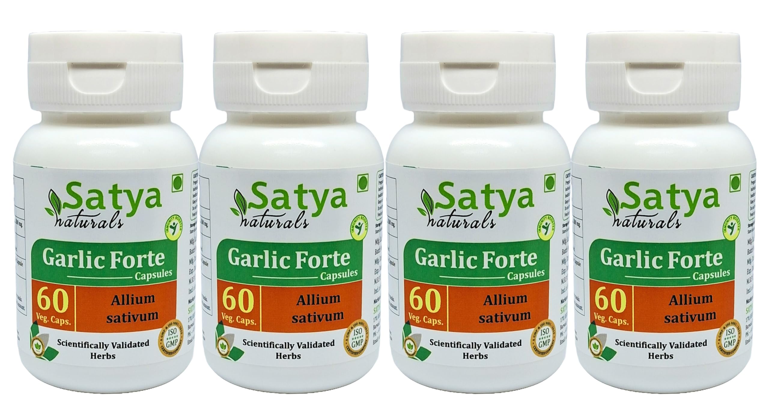 Allium Sativum (Garlic, Lahsan) Extract Capsules | Highest Potency, 100% Herbal Product | Pack of 60 X 500 mg. Veg. Capsules (Pack of 1 Bottle) — Amazon image 6