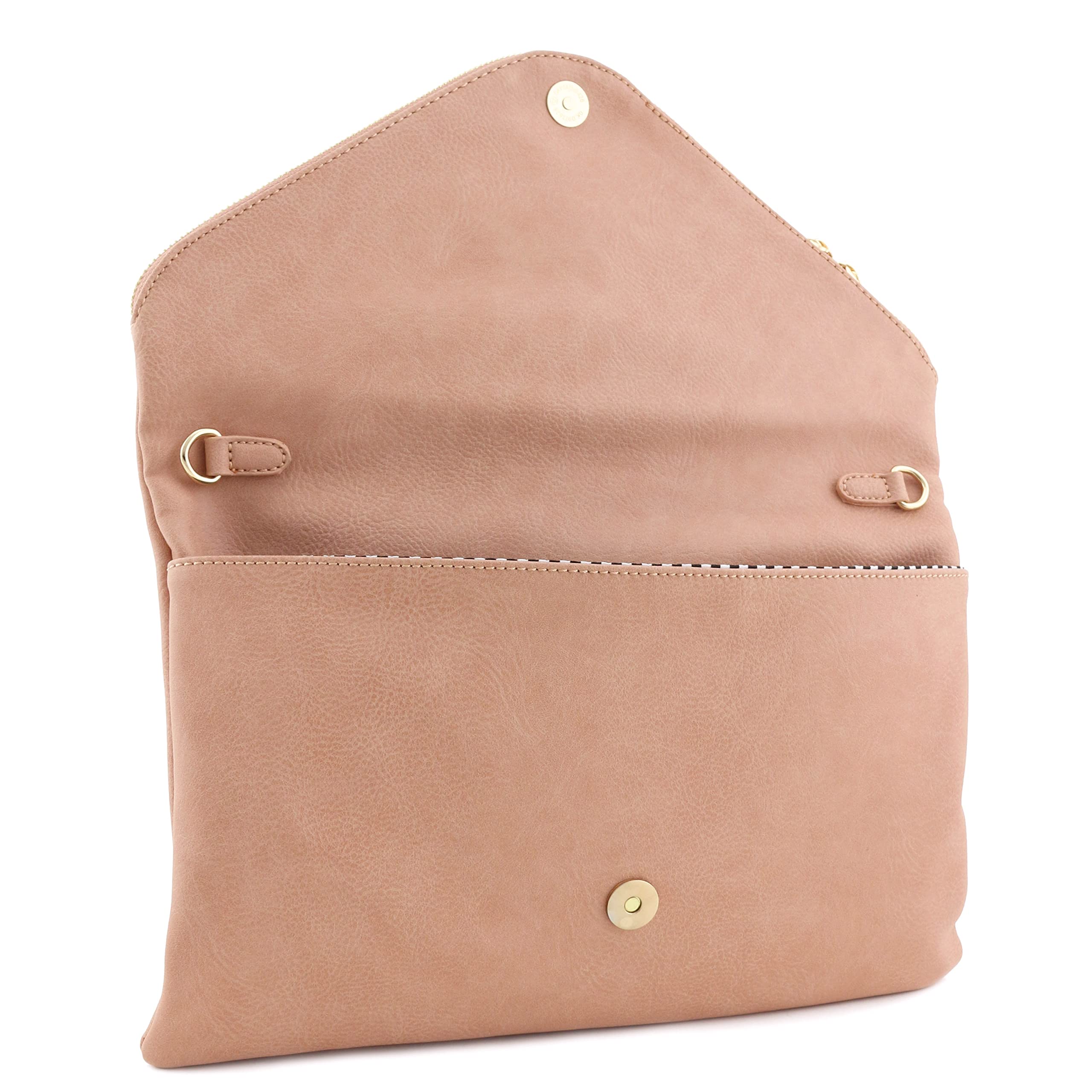 Large Patent Envelope Clutch Bag – Wet Look, Detachable Chain Strap, Perfect For Party, Wedding, Or Evening Out