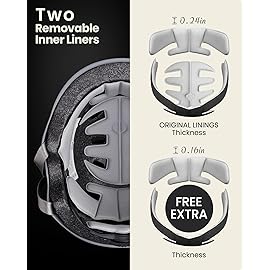 OutdoorMaster Skateboard Cycling Helmet - Two Removable Liners Ventilation Multi-Sport Scooter Roller Skate Inline Skating for Kids, Youth & Adults - XL - Grey