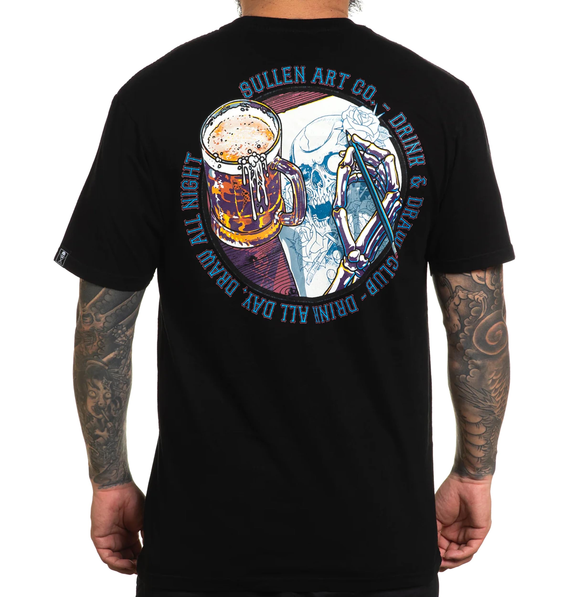 SullenMen's Drinking Club Premium JetBlack Short Sleeve T Shirt