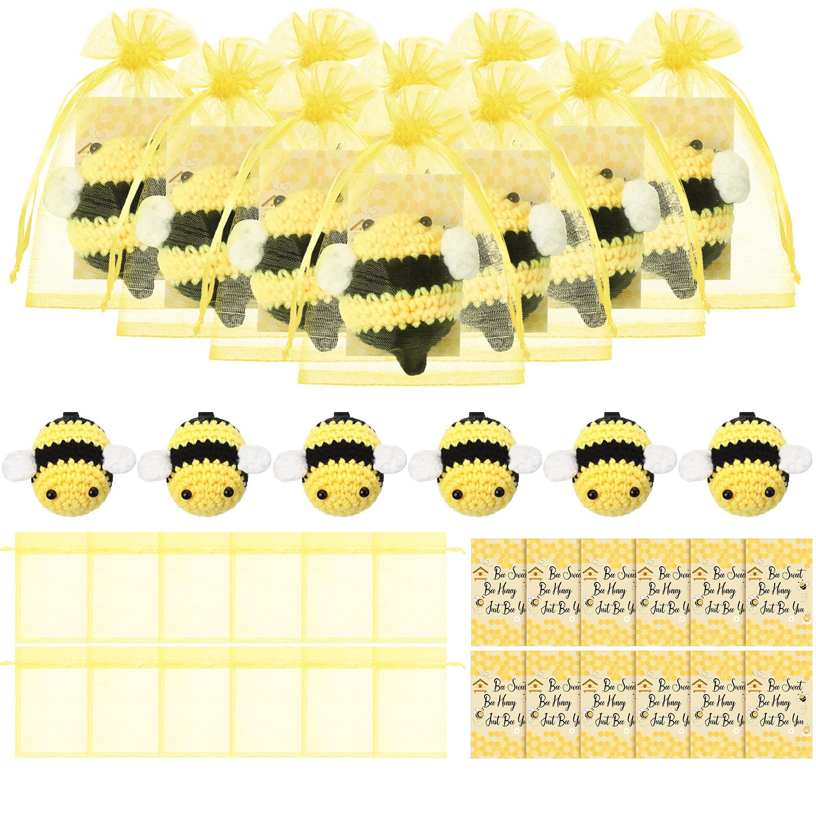 HyDren 12 Sets Emotional Crochet Bee Encouraging Handmade - crochet kits | Mubboo