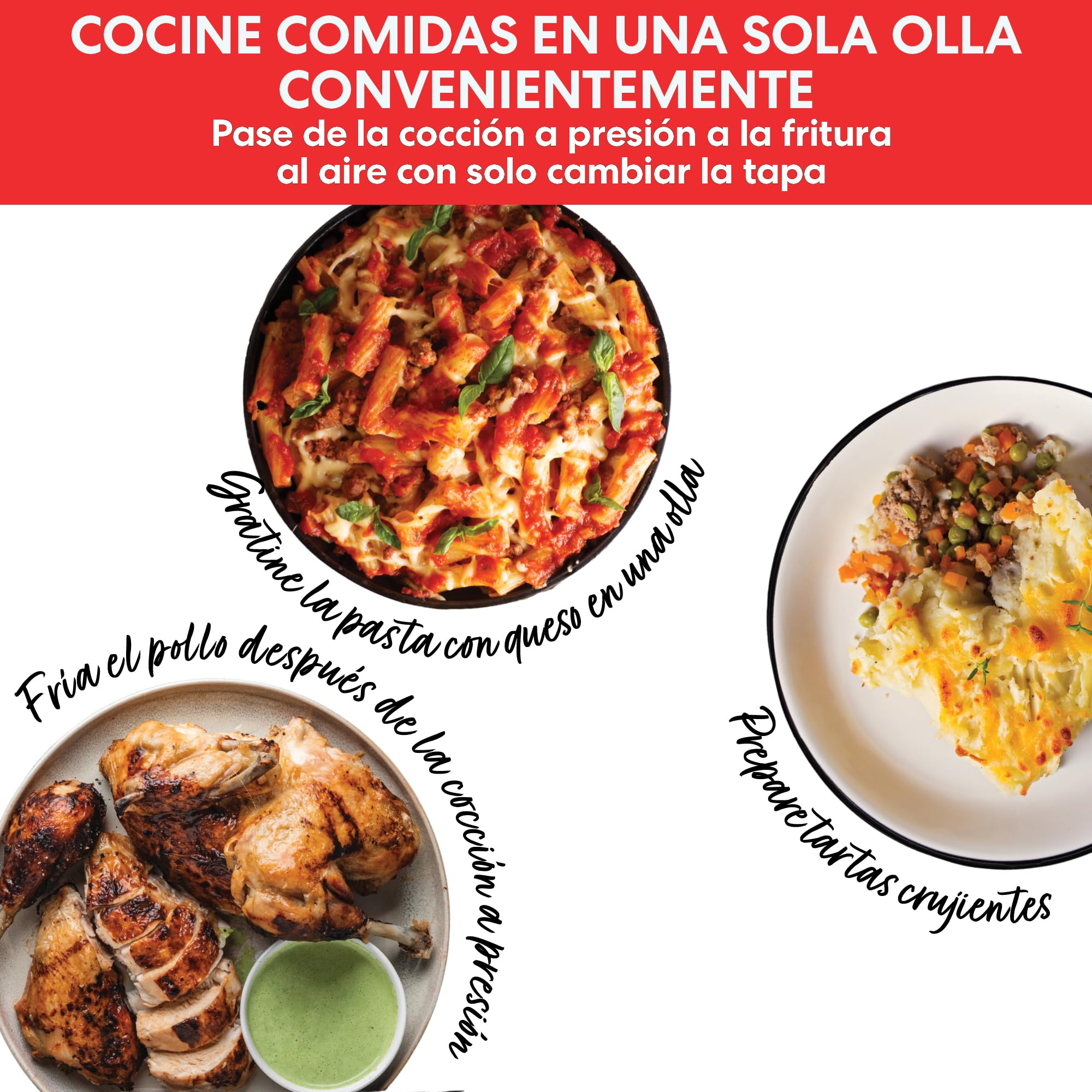 Instant Pot Pro Crisp 11 en 1 Olla Eléctrica a Presión Multiusos 7,6 L Acero Inoxidable