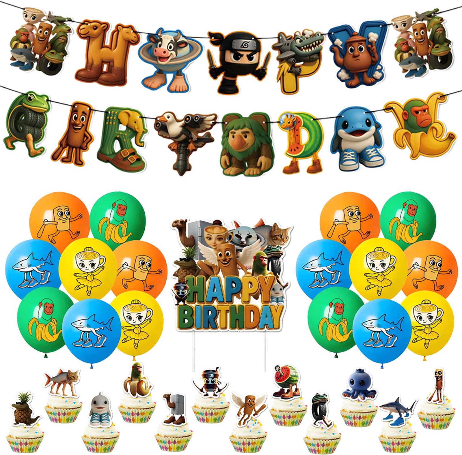 Amazon | Sediven 誕生日 飾り付け トゥントゥントゥンサフール