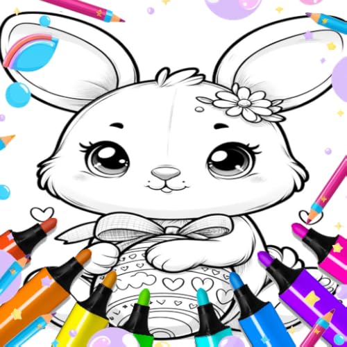 Easter Bunny Coloring Book: Hoppy Fun & Spring Joy