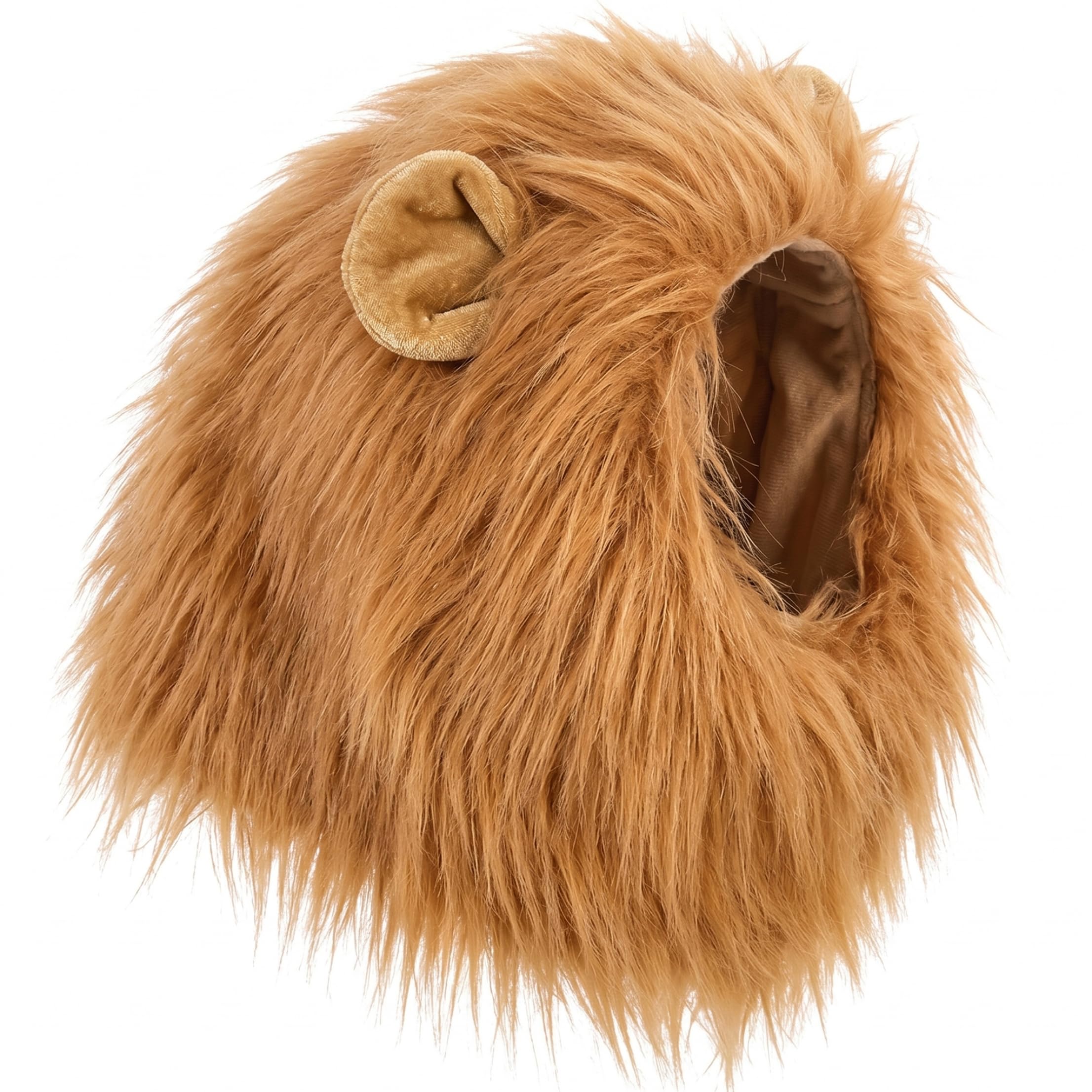 Perodlly Funny Dog Costume, Realistic Lions Mane Dog Wigs for Halloween, Christmas, Parties, Festivals, Brown, Size M.