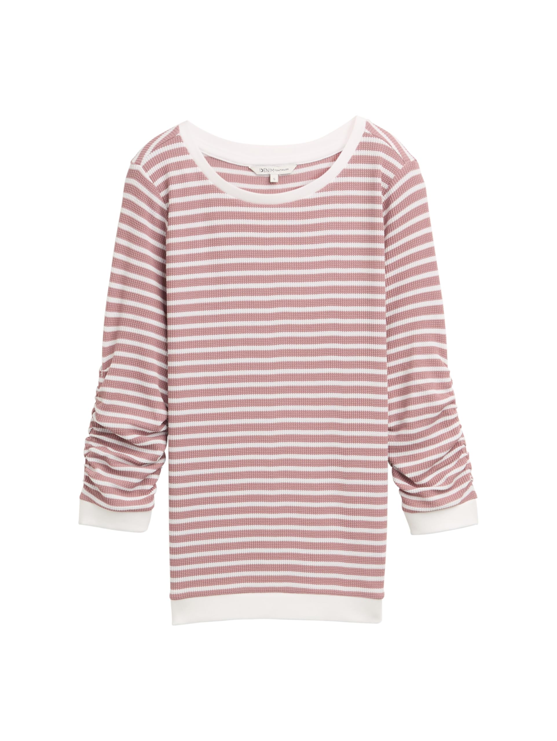 Tom Tailor Denim Damen 1044659 Basic Sweatshirt mit Raffungen