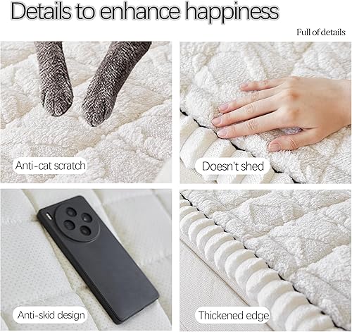 Miniatura 6 de Funda de sofá lavable para perros, divertidas fundas de cojín para sofá, fundas de sofá antideslizantes para sofá de 3 cojines, aptas para mascotas,