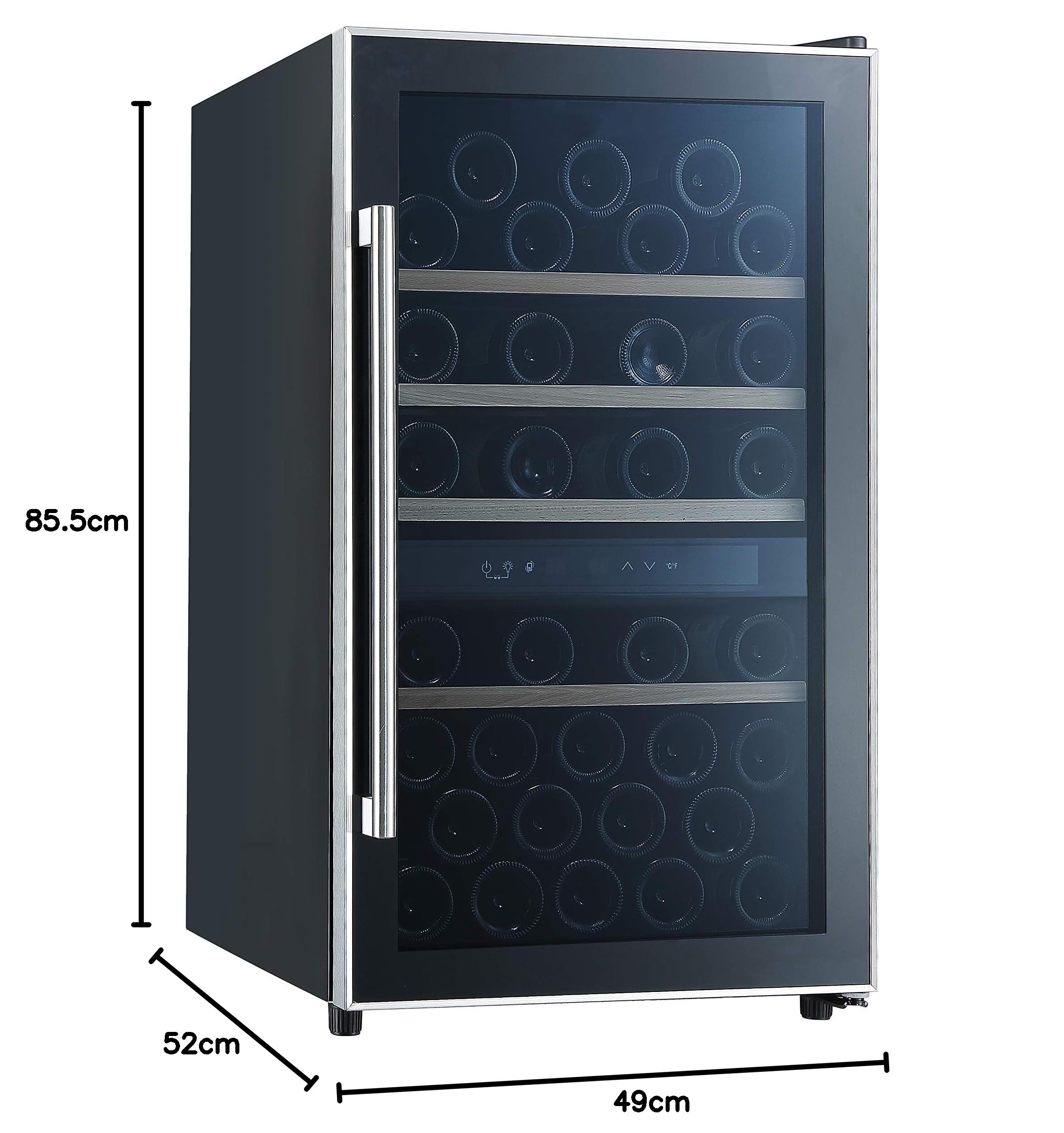Respekta Weinkühlschrank freistehend 49 Flaschen 116 L Nutzinhalt 5°-22°C Touch Control LED WKS 49