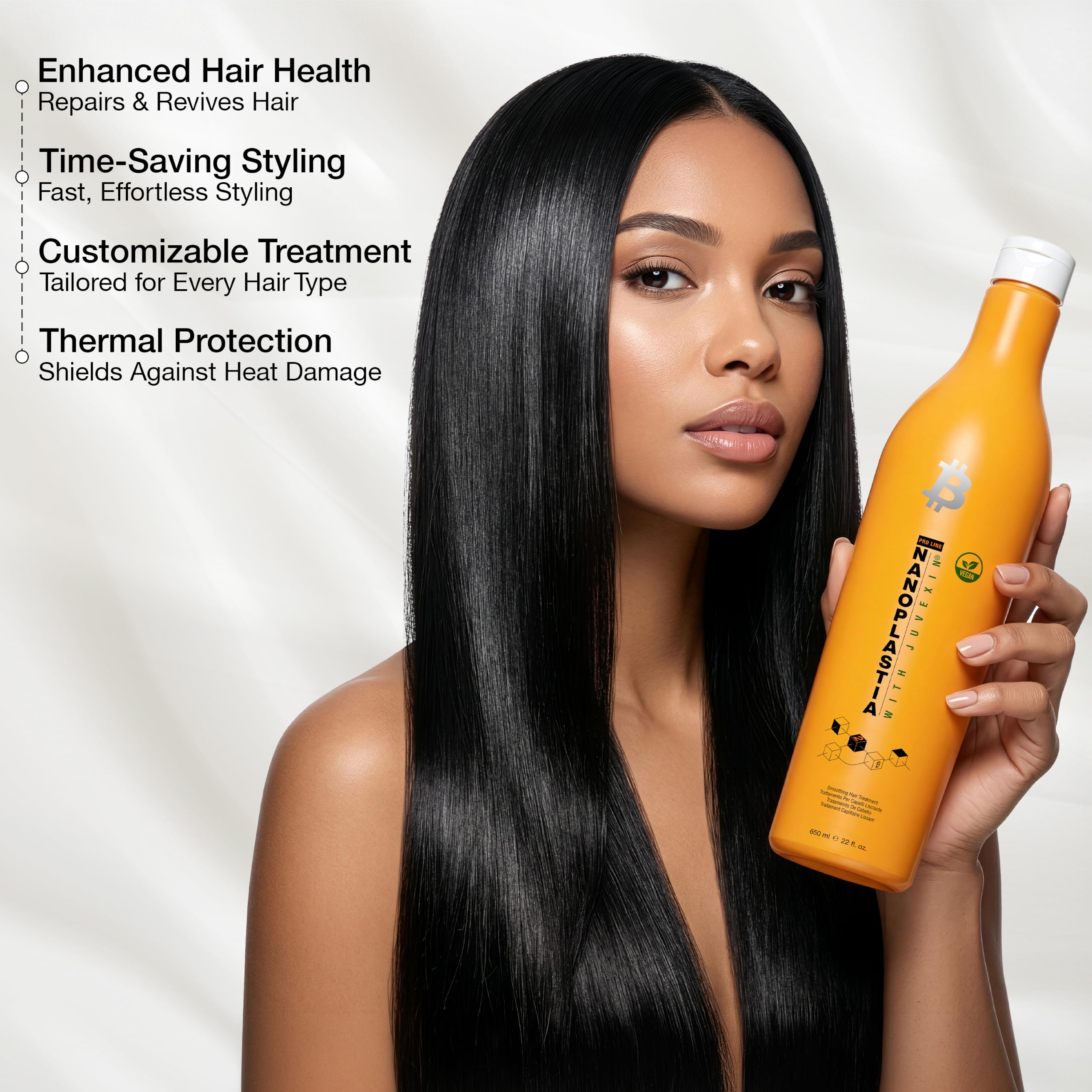 Nanoplastia Trattamento Lisciante alla Cheratina Brasiliana - Kit Professionale Capelli Senza Formaldeide - Ricostruzione Capelli Danneggiati, Anti-Crespo, Protezione Termica