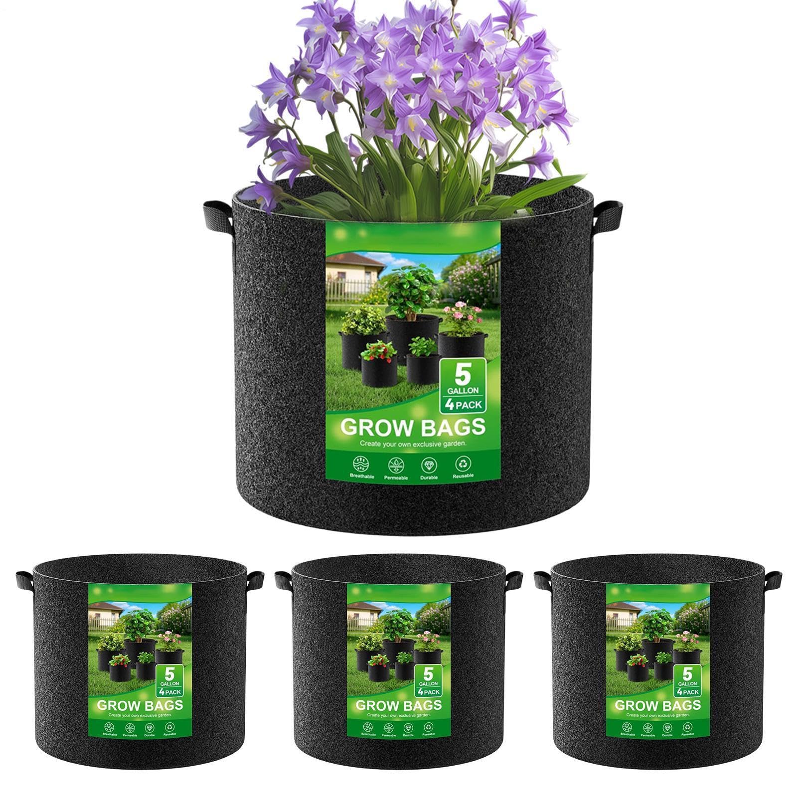 Sacs De Plantation Pour 4 Pièces De Pots En Tissu Pour Repiquage
