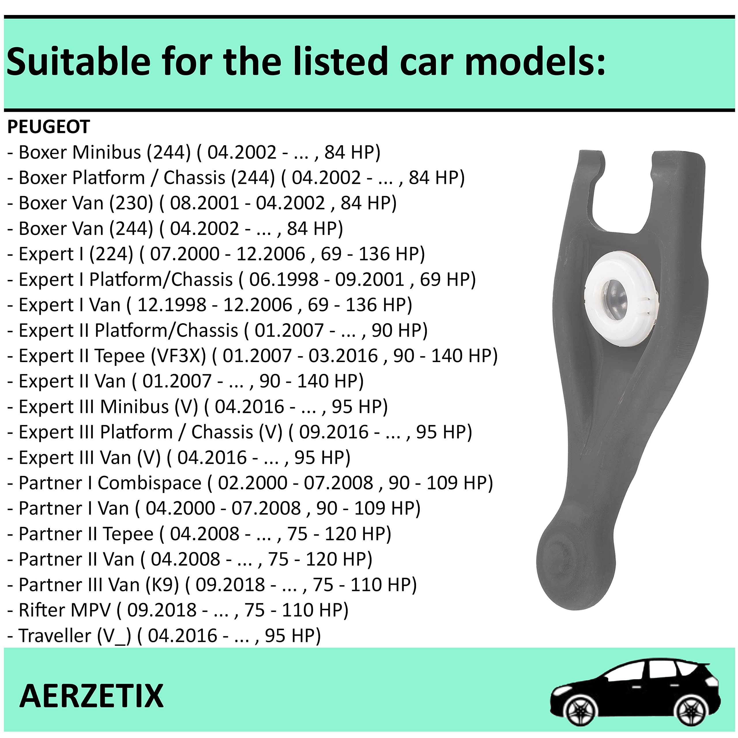 AERZETIX - C66722 - Forcella di disinnesto, frizione - compatibile con numeri OE 2117 57, 2117 66, 9631584587, 9631584588, 9651703088, 3557915