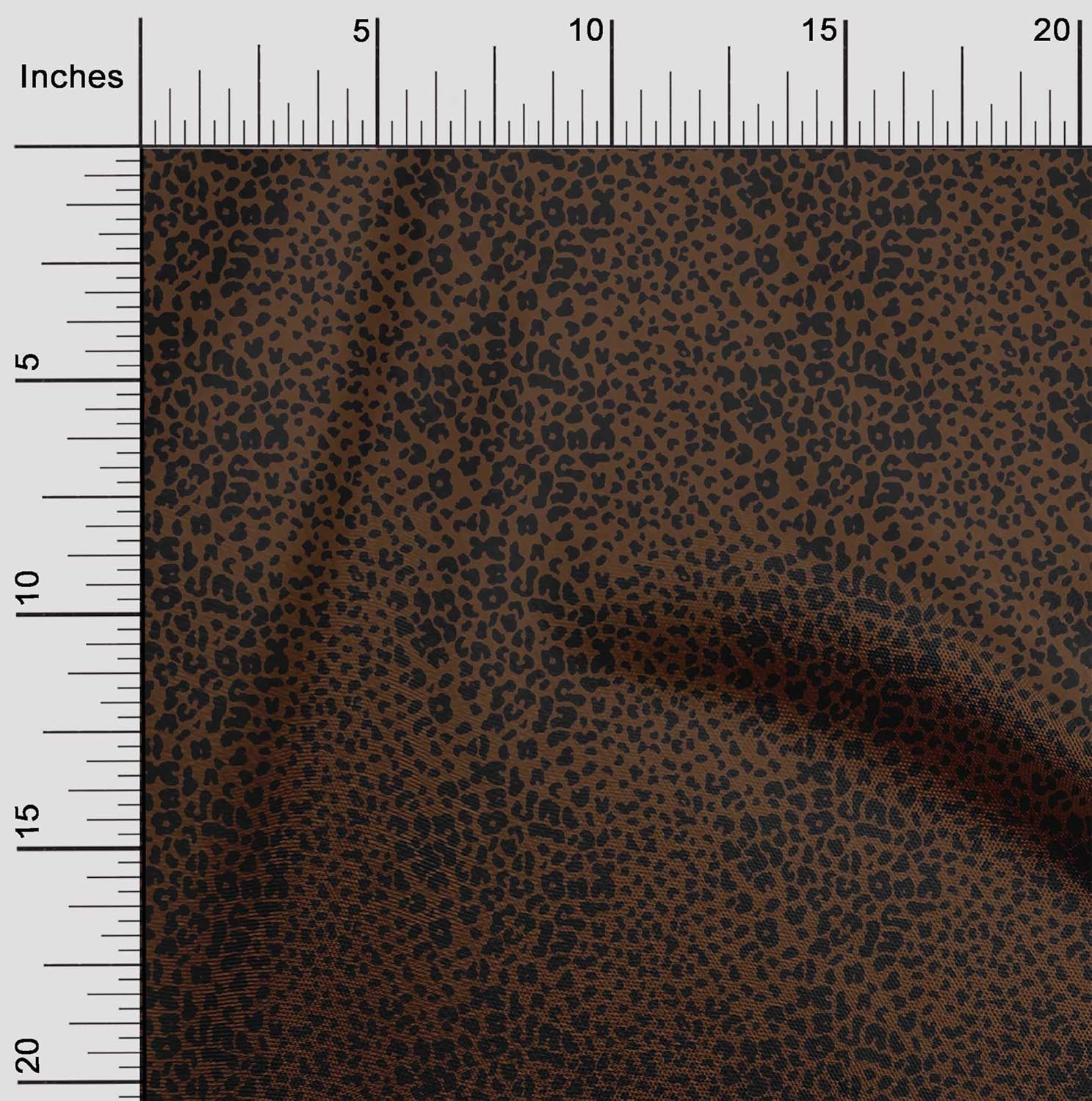 oneOone Polyester Spandex Brown Fabric Leopard Animal Skin Quilting Supplies Print Sewing Fabric by The Yard 56 Inch Wide