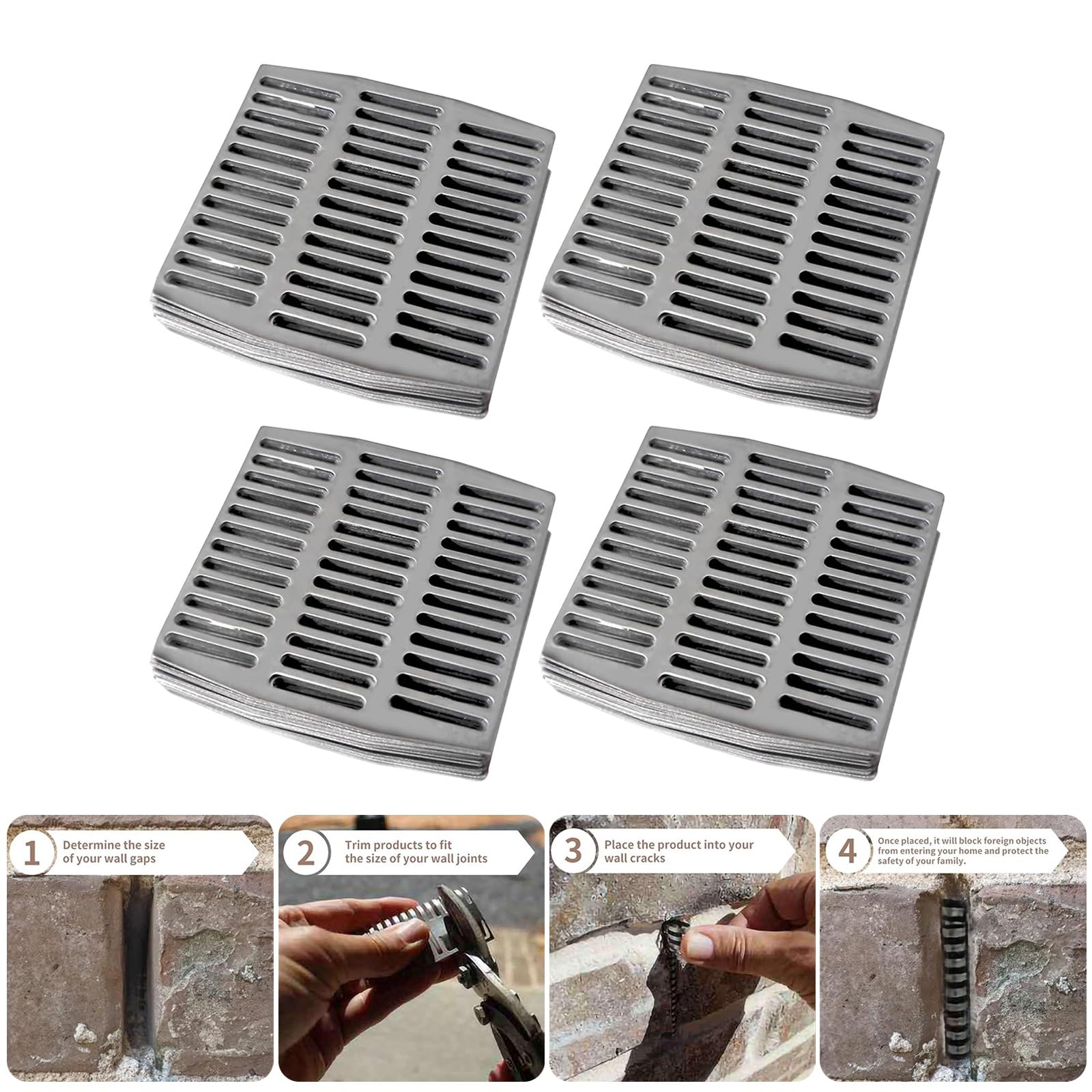 Juego de 40 tapas de ventilación para pared ladrillos protectores contra agujeros, juego de accesorios de albañilería para el hogar y el jardín, protecciones contra el llanto