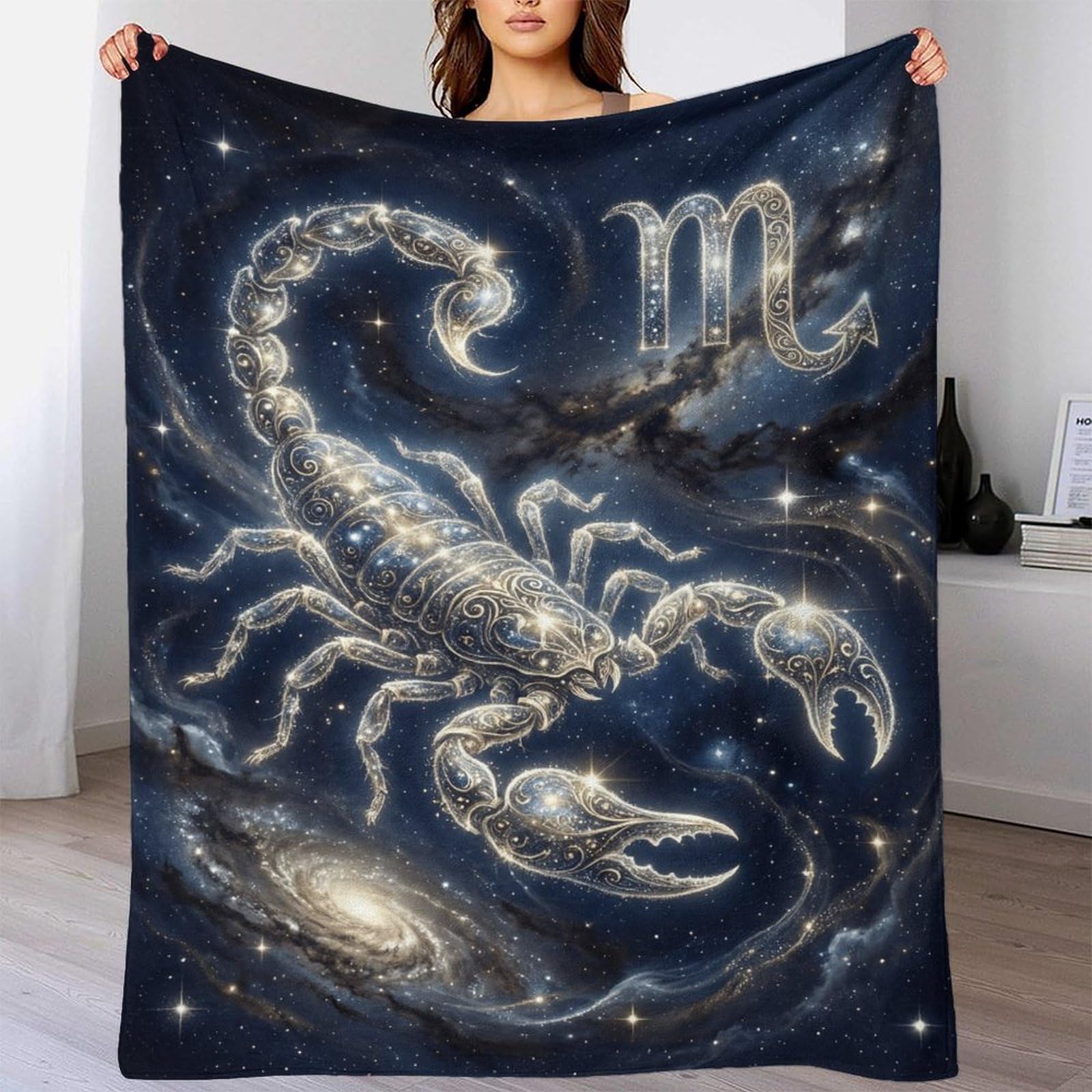 H3B8U2Y5 Scorpio Zodiac for for Flannel Throw Blanket, Car Travel Couch
