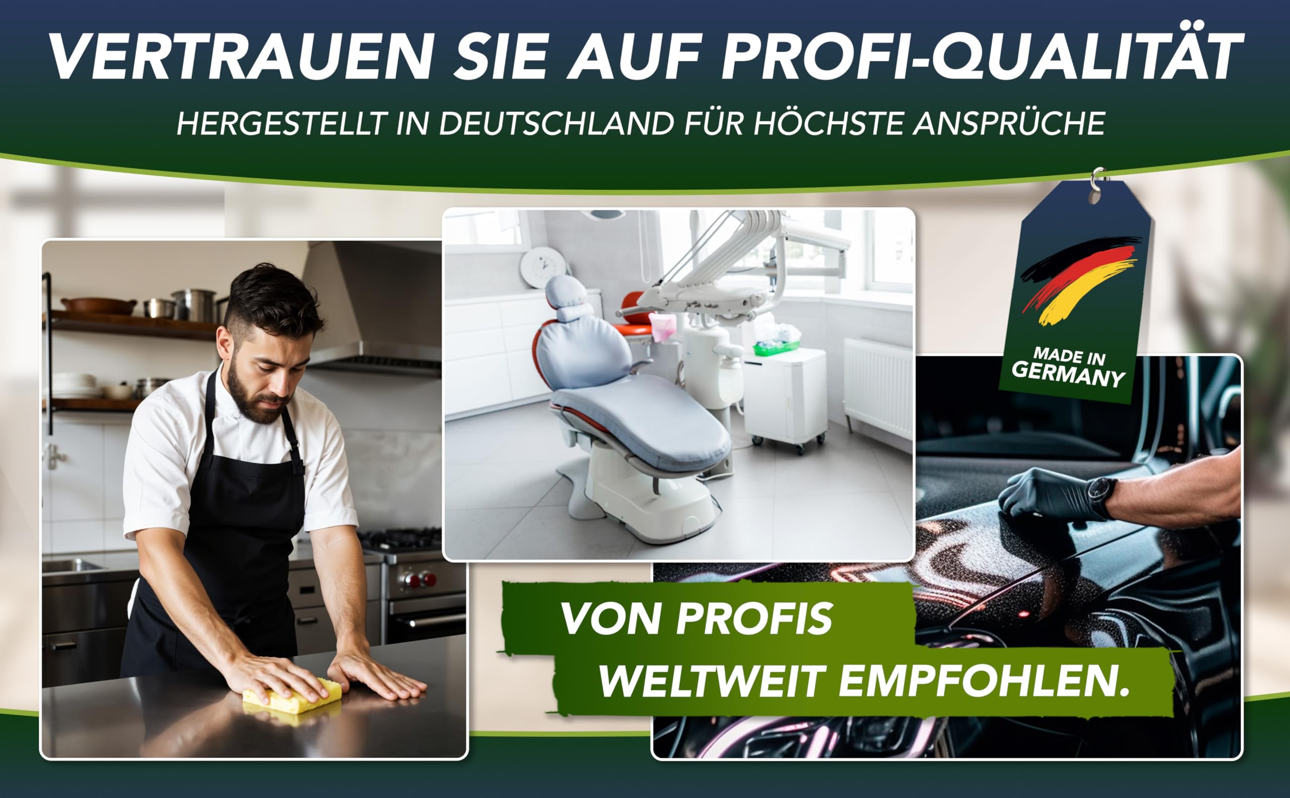 Universalreiniger gebrauchsfertig 5 Liter Intensivreiniger & Fettentferner für Küche, Teppich, Fassade, Auto-Sitze; kraftvoll gegen Fett & Schmutz für alle Oberflächen + 4× 500ml Leersprüher – Ultipro