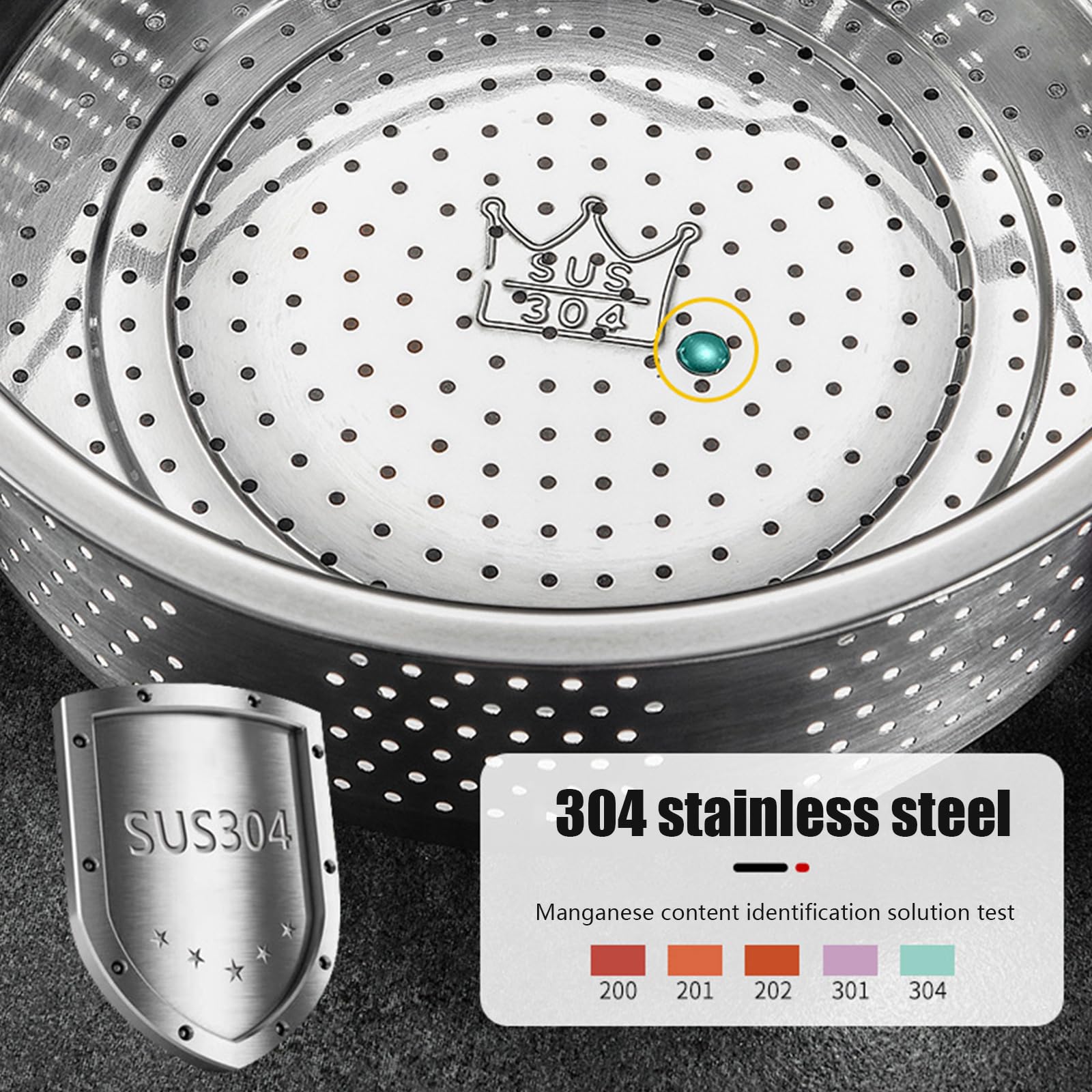 Inserto de acero inoxidable para vaporera, cesta para cocinar al vapor, cesta para cocinar al vapor para ollas, de acero inoxidable, para cocinar al vapor verduras, frutas, huevos y arroz