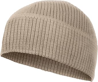 Grid Fleece Cap Beanie Polyester Winter Sports Extreme Cold Weather Outdoor Activity, One Size Made in USA